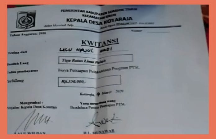 Program PTSL Lombok Timur