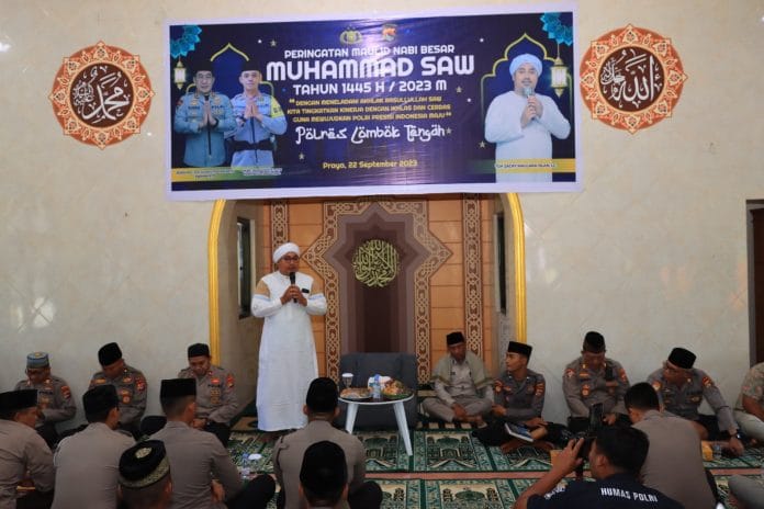 Polres lombok tengah adakan acara Maulid Nabi Muhammad SAW