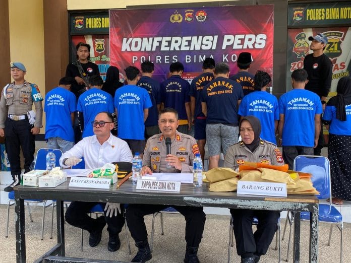 Operasi Antik Rinjani 2025, Polres Bima Kota Tangkap Belasan Pengedar Amankan Setengah Kilogram Sabu